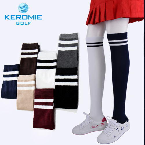 高爾夫純棉長筒襪女透氣條紋過膝襪防滑吸汗高筒網球棒球足球襪子 高爾夫純棉長筒襪女透氣條紋過膝襪防滑吸汗高筒網球棒球足球襪子