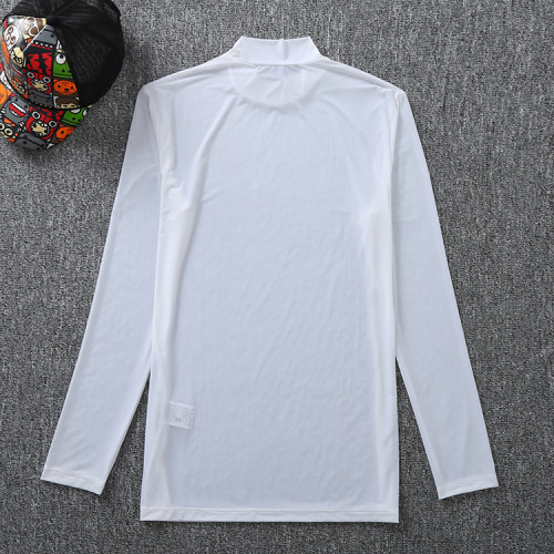 韓版高爾夫服裝夏季防曬T恤男冰絲打底上衣長袖高領薄款騎行修身 韓版高爾夫服裝夏季防曬T恤男冰絲打底上衣長袖高領薄款騎行修身