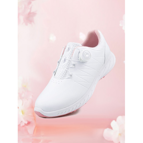高爾夫球鞋女士旋轉紐鞋帶輕便防水防滑固定釘白粉色運動球鞋子 高爾夫球鞋女士旋轉紐鞋帶輕便防水防滑固定釘白粉色運動球鞋子