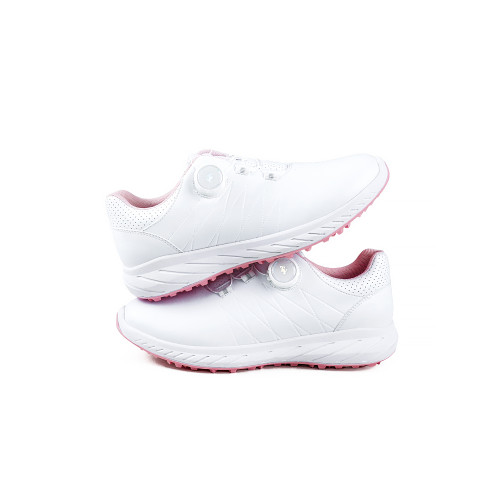 高爾夫球鞋女士旋轉紐鞋帶輕便防水防滑固定釘白粉色運動球鞋子 高爾夫球鞋女士旋轉紐鞋帶輕便防水防滑固定釘白粉色運動球鞋子