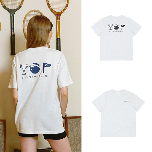 韓國pivvee高爾夫球服25春夏女子GOLF純棉圓領短袖上衣運動戶外 韓國pivvee高爾夫球服25春夏女子GOLF純棉圓領短袖上衣運動戶外