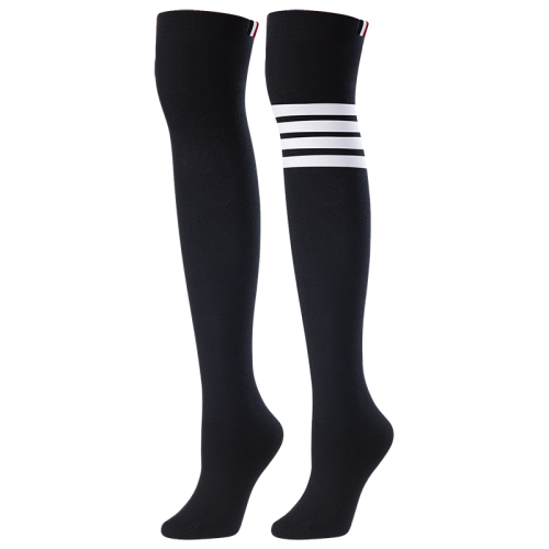 2雙可 高爾夫球襪子女士過膝中筒長襪四條杠百搭長筒運動棉襪 2雙可 高爾夫球襪子女士過膝中筒長襪四條杠百搭長筒運動棉襪