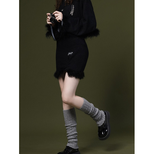 高爾夫服裝秋冬女士襪套韓國小腿襪保暖顯瘦長襪羊毛針織堆堆襪子 高爾夫服裝秋冬女士襪套韓國小腿襪保暖顯瘦長襪羊毛針織堆堆襪子