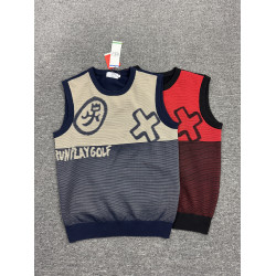 高爾夫馬甲 男 春夏 針織 透氣 彈力 背心