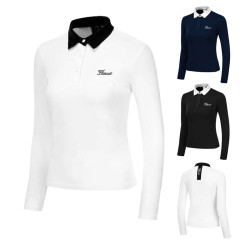 高爾夫服裝女golf長袖T恤女球服時尚休閒運動速乾polo衫上衣