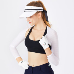 高爾夫防曬披肩女冰絲夏季高爾夫防曬袖套連肩golf長袖防曬打底衫