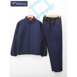 日本TOURSTAGE男冬季高爾夫保暖棉衣棉褲套裝空氣層休閒運動上衣