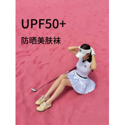 高爾夫防曬絲襪連褲襪夏季golf韓國戶外防紫外線UPF50冰絲襪