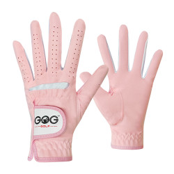 高爾夫球手套進口超纖細布防曬透氣女士學生大童款雙手可水洗