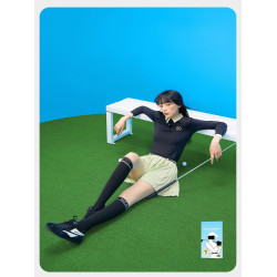 高爾夫絲襪女士連體襪褲防曬拼接白色條紋小腿golf彈力運動女襪子