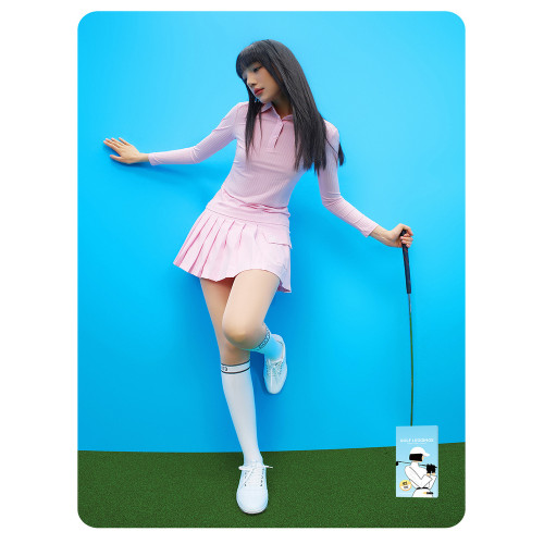 高爾夫絲襪女士連體襪褲防曬拼接白色條紋小腿golf彈力運動女襪子 高爾夫絲襪女士連體襪褲防曬拼接白色條紋小腿golf彈力運動女襪子