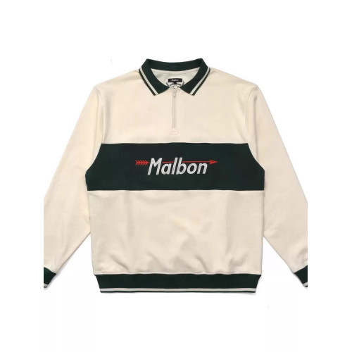 25韓國高爾夫服裝MALBON男款條紋拼接短袖T恤輕薄運動透氣POLO衫