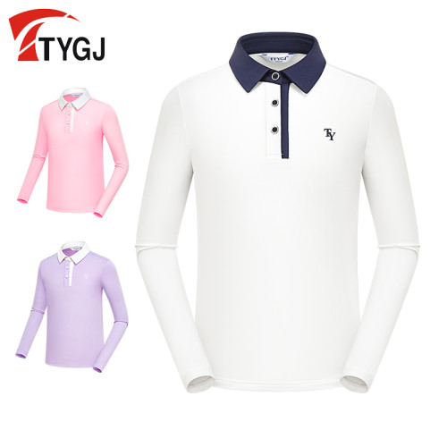 高爾夫兒童服裝春夏男女童長袖柔軟親膚簡約時尚運動休閒上衣服飾 高爾夫兒童服裝春夏男女童長袖柔軟親膚簡約時尚運動休閒上衣服飾