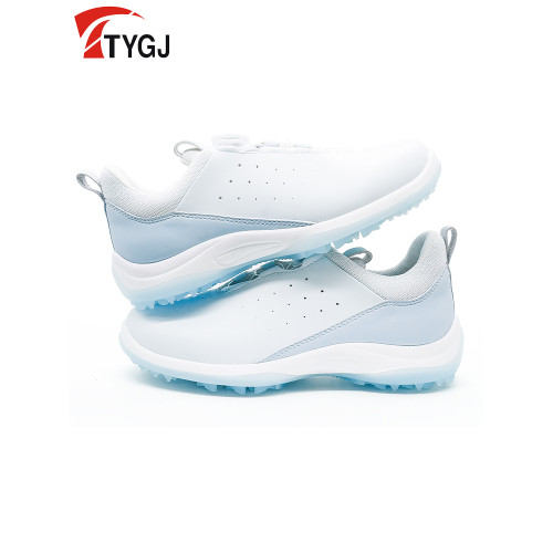 高爾夫球鞋女士防水透氣旋轉鈕鞋帶運動休閒輕便防滑固定鞋釘鞋子 高爾夫球鞋女士防水透氣旋轉鈕鞋帶運動休閒輕便防滑固定鞋釘鞋子