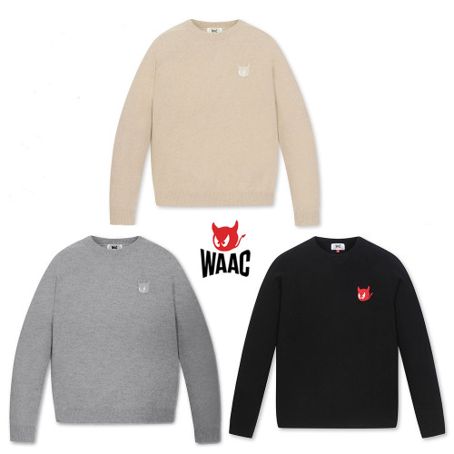 韓國waac高爾夫毛衣男士針織套頭圓領上衣 韓國waac高爾夫毛衣男士針織套頭圓領上衣