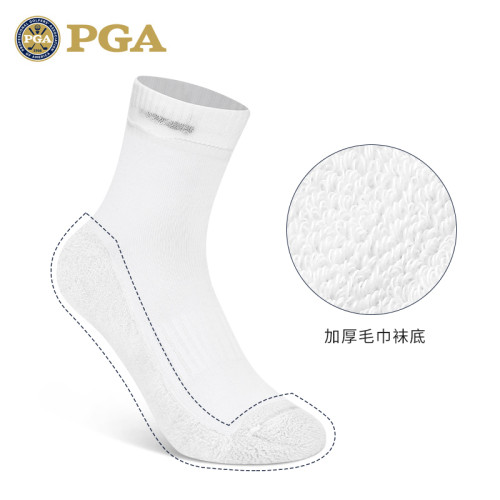 美國PGA 春夏新款 高爾夫男士襪子 加厚毛巾底 防滑高彈中筒球襪 美國PGA 春夏新款 高爾夫男士襪子 加厚毛巾底 防滑高彈中筒球襪