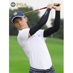 美國PGA高爾夫防曬袖套男冰絲袖套高彈涼感套袖透氣防紫外線冰袖