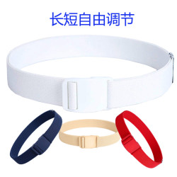 高爾夫球褲腰帶兒童橡筋皮帶彈力帆布松緊帶男女童運動休閒皮帶