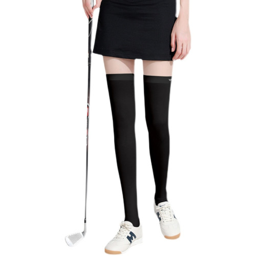 高爾夫球襪防曬過膝襪冰絲涼感護腿中長筒白色襪子女士防刮傷速乾 高爾夫球襪防曬過膝襪冰絲涼感護腿中長筒白色襪子女士防刮傷速乾