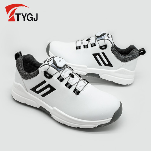 春季新款高爾夫球鞋男士休閒運動旋鈕鞋帶防水固定釘防滑透氣舒適 春季新款高爾夫球鞋男士休閒運動旋鈕鞋帶防水固定釘防滑透氣舒適