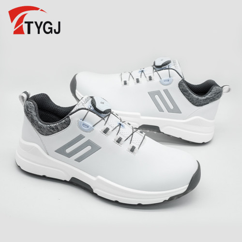 春季新款高爾夫球鞋男士休閒運動旋鈕鞋帶防水固定釘防滑透氣舒適 春季新款高爾夫球鞋男士休閒運動旋鈕鞋帶防水固定釘防滑透氣舒適