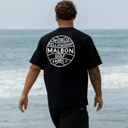 新款MALBON GOLF韓國男子高球短袖T恤24FW純棉春夏透氣運動上衣 新款MALBON GOLF韓國男子高球短袖T恤24FW純棉春夏透氣運動上衣