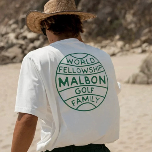 新款MALBON GOLF韓國男子高球短袖T恤24FW純棉春夏透氣運動上衣 新款MALBON GOLF韓國男子高球短袖T恤24FW純棉春夏透氣運動上衣