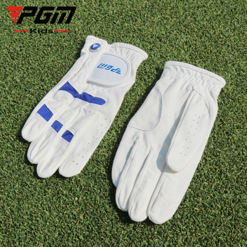 PGM高爾夫手套兒童馬克男童女童耐磨防滑少年雙手超纖布透氣手套