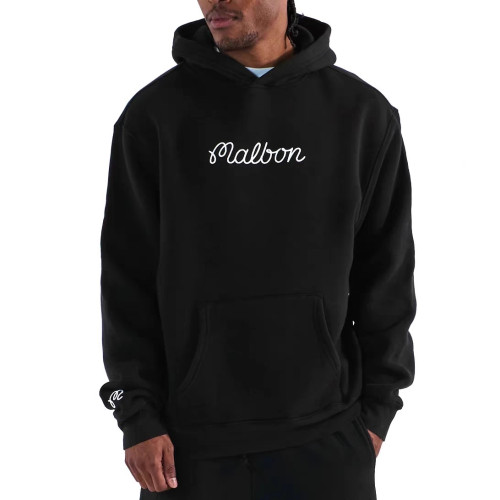 25款malbon韓國高爾夫服裝男秋冬加絨連帽衛衣寬鬆印花百搭球服