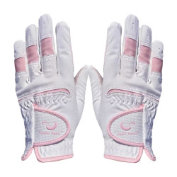 兒童高爾夫手套女雙手夏左手白色超纖布耐磨青少年薄款透氣韓國