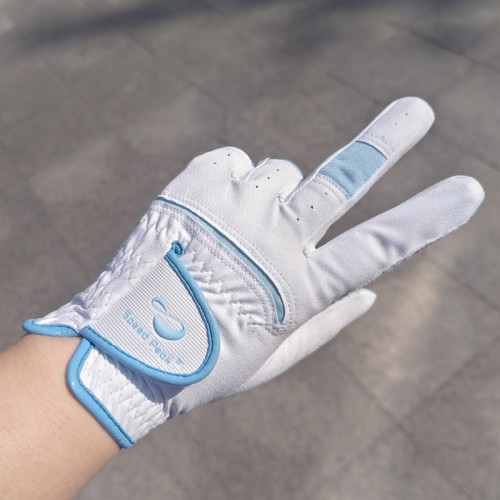 兒童高爾夫手套女雙手夏左手白色超纖布耐磨青少年薄款透氣韓國