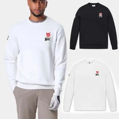 waac GOLF韓國高爾夫球服上衣男女通用圓領套頭衛衣長袖T恤