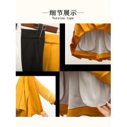 高爾夫女褲裙 春秋加長半身裙子防走光顯瘦彈力百褶裙 網球女裙子