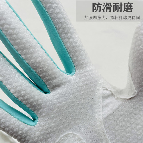 高爾夫兒童手套薄款青少年雙手進口納米布手套彈力透氣舒適耐磨