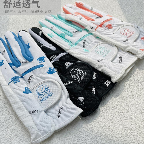 高爾夫兒童手套薄款青少年雙手進口納米布手套彈力透氣舒適耐磨