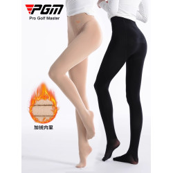 PGM新品高爾夫女士秋季打底褲高腰顯瘦加絨加厚保暖連褲襪收腰腹