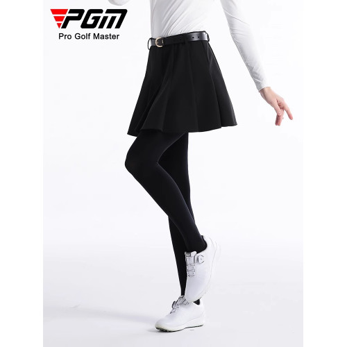 PGM新品高爾夫女士秋季打底褲高腰顯瘦加絨加厚保暖連褲襪收腰腹