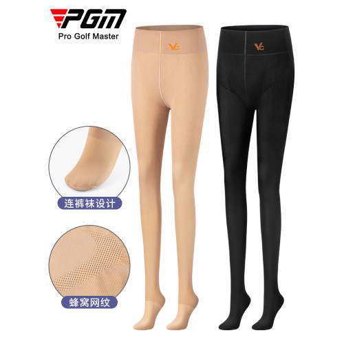 PGM新品高爾夫女士秋季打底褲高腰顯瘦加絨加厚保暖連褲襪收腰腹