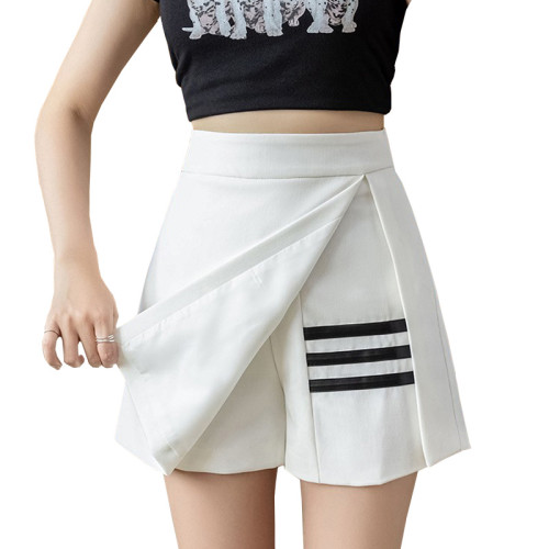 韓版高爾夫短裙女防走光短褲裙高腰A字半身裙休閒運動百褶裙抗皺