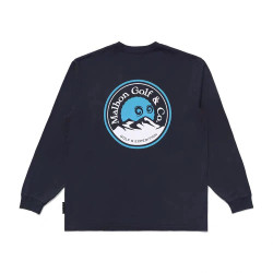 新款秋冬24FW高爾夫服裝長袖T恤男款寬松休閒上衣圓領套頭衫