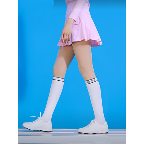 高爾夫襪子女士絲襪連體褲春秋款golf運動高彈力微壓條紋拼接襪褲