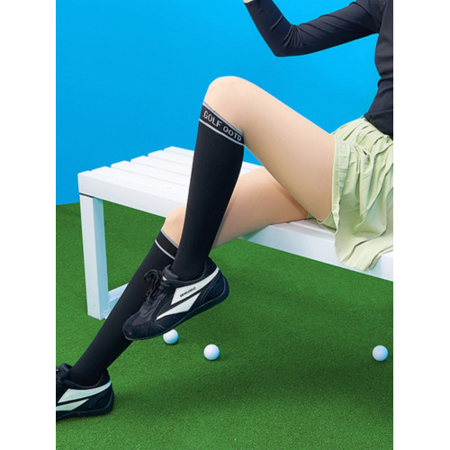 高爾夫襪子女士絲襪連體褲春秋款golf運動高彈力微壓條紋拼接襪褲