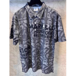 25夏季新款韓國高爾夫服裝男士翻領半系釦字母POLO衫短袖T恤潮