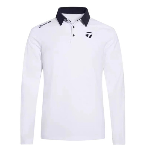 2025新款高爾夫春秋男S休閒長袖彈力T恤上衣POLO衫（珠地面料）