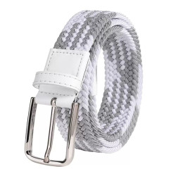 2025撞色情侶高爾夫男女款腰帶編織彈力皮帶商務休閒運動golf褲帶