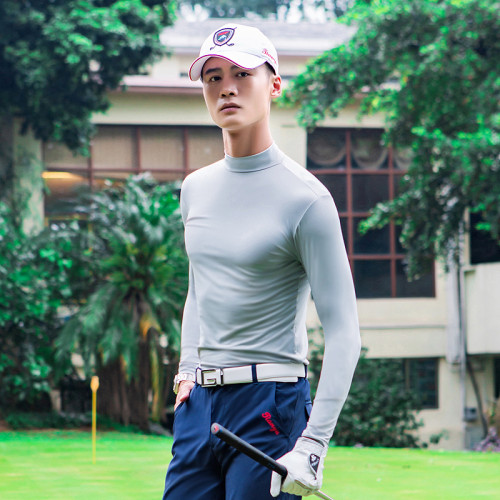 2件可高爾夫球男士冰絲防曬衣打底衫夏季速乾長袖T恤上衣服裝