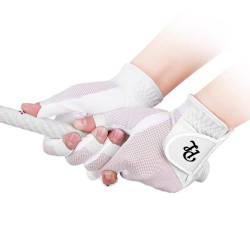 25新款高爾夫手套女士雙手夏季透氣露指韓版GOLF網布防滑運動手套