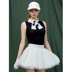 MG高爾夫服裝女套裝減齡顯瘦無袖背心上衣防走光紗裙名媛優雅網球