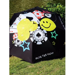 高爾夫雨傘女士花邊彩膠防曬遮陽遮雨戶外運動兩用雨傘輕便太陽傘