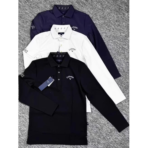 新款日韓gol高爾夫男長袖T恤秋冬彈力牛奶絲速乾翻領運動球衣男裝 新款日韓gol高爾夫男長袖T恤秋冬彈力牛奶絲速乾翻領運動球衣男裝